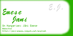 emese jani business card